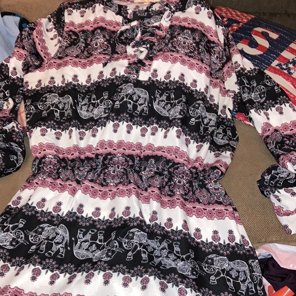 Elephant, smooth long sleeve dress